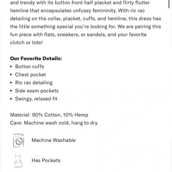 Tuckernuck Striped Dress with Pink Embroidery - Picture 6 of 6